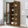 vidaXL Vitrinenschrank R&auml;uchereiche 82,5x30,5x185 cm Holzwerkstoff