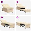 vidaXL Pull-Out Schlafsofa Creme 194 x 50 x 82 cm Sperrholz