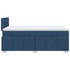 vidaXL Boxspringbett mit Matratze Blau 120x190 cm Stoff
