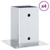 vidaXL Pfostenträger Quadratisch 4Stk. Silber 81x81mm Verzinkter Stahl