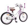 vidaXL Kinderfahrrad 18 Zoll f&uuml;r 5-7 Jahre alt Lila