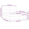 vidaXL Boxspringbett Hellgrau und Wei&szlig; 160 x 200 cm Cordstoff