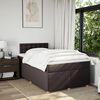 vidaXL Boxspringbett mit Matratze Dunkelbraun 120x190 cm Stoff