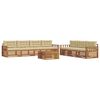 vidaXL Outdoor-Sofagarnitur mit Kissen 8 pcs Natur und Beige