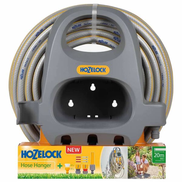 Hozelock Gartenschlauch mit Schlauchhalterung-Set 20 m