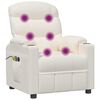 vidaXL Massagesessel mit Aufstehhilfe Creme Kunstleder