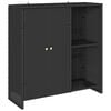 vidaXL Aufbewahrungsschrank mit Regal Schwarz 100 x 36 x 102 cm Rattan