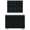vidaXL Boxspringbett mit Matratze Schwarz 100x200 cm Stoff