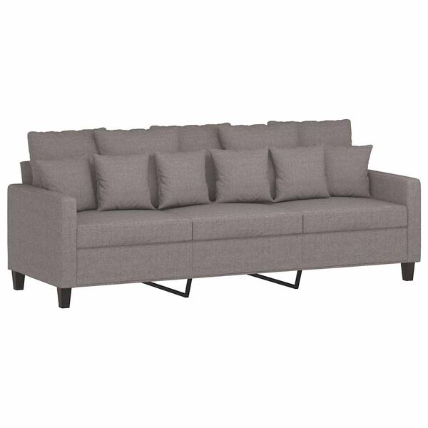 vidaXL 3-Sitzer-Sofa Taupe 180 cm Stoff