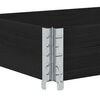 vidaXL Paletten-Aufsatzrahmen 3 Stk. Schwarz 150x50 Massivholz Kiefer
