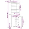 vidaXL Hohe Schr&auml;nke 2 pcs Sonoma 79 x 36 x 200 cm Holzwerkstoff