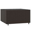 vidaXL 4-tlg. Garten-Lounge-Set mit Kissen Braun Poly Rattan