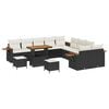 vidaXL Gartensofa-set 13 pcs Schwarz Poly-Rattan