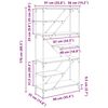 vidaXL B&uuml;cherregal Artisan-Eiche 91 x 36 x 176 cm Holzwerkstoff