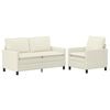 vidaXL Sofa Set 2 pcs Creme Stoff