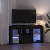 vidaXL Eck-LED-TV-Schrank Schwarz 100 x 40 x 50 cm Holzwerkstoff