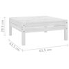vidaXL 3-tlg. Garten-Lounge-Set Wei&szlig; Kiefer Massivholz