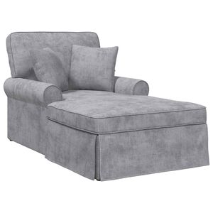 vidaXL Chaise Lounge mit Rock Hellgrau 157 x 91 x 91 cm ARES