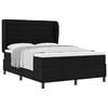 vidaXL Boxspringbett mit Matratze Schwarz 160 x 200 cm Stoff