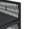 vidaXL 13-tlg. Garten-Essgruppe mit Kissen Schwarz Poly Rattan