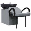 vidaXL Shampoo Stuhl Hellgrau und Schwarz 136 x 60 x 92 cm Stoff