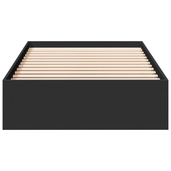 vidaXL Bettgestell mit Schubladen Schwarz 100x200 cm Holzwerkstoff