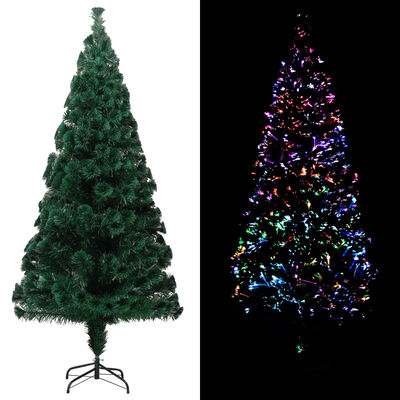 vidaXL Künstlicher Weihnachtsbaum mit Ständer Grün 180 cm Glasfaser