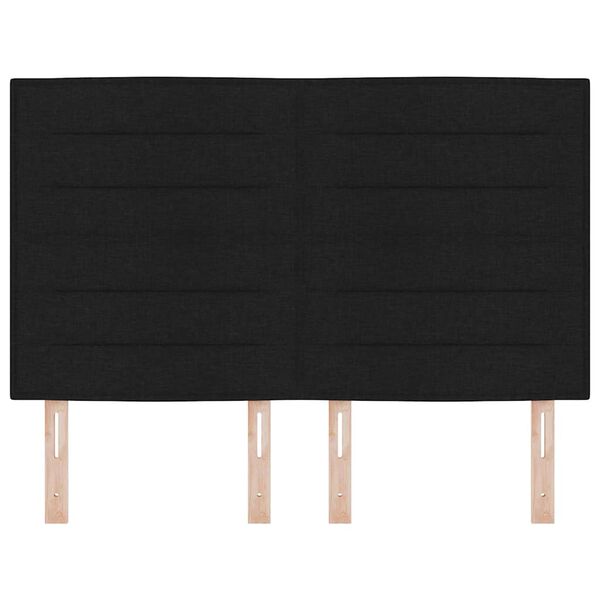 vidaXL Kopfteil mit Kopfteil Schwarz 144 cm Kunstleder