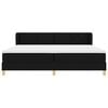 vidaXL Boxspringbett mit Matratze Schwarz 200 x 200 cm Stoff