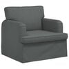 vidaXL Sofa 2 pcs Dunkelgrau 162 x 80 x 85 cm Stoff