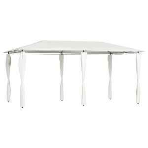 vidaXL Pavillon mit Pfostenverkleidung 2,98x5,3x2,59 m Creme 160 g/m&sup2;