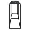 vidaXL Konsolentisch Schwarz Marmor-Optik 220x35x75,5 cm Hartglas
