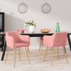 vidaXL Esszimmerst&uuml;hle 4 Stk. Rosa Samt
