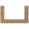vidaXL TV-Schrankset 8 pcs Artisan-Eiche Holzwerkstoff