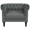 vidaXL Chesterfield-Sessel Dunkelgrau Stoff
