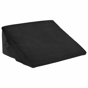 vidaXL Keil Kopfkissen Schwarz 55 x 55 x 26 cm Viscoschaum