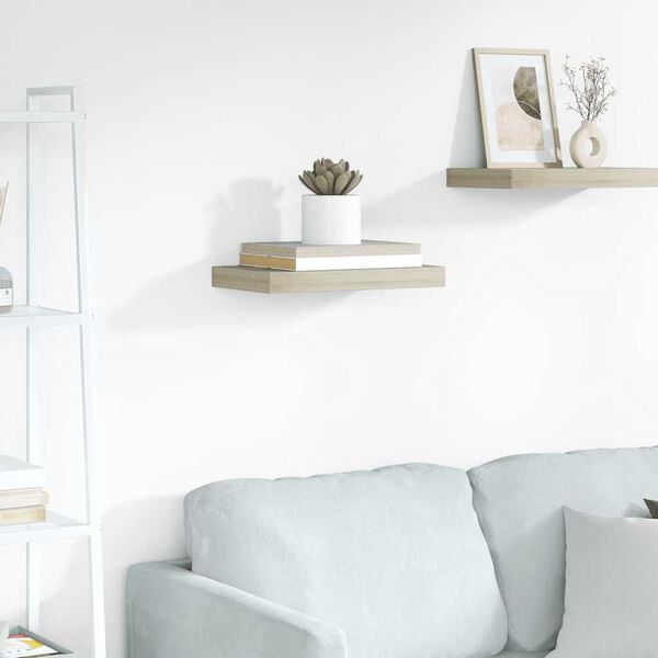 vidaXL Schwebendes Wandregal Eichefarben 40x23x3,8 cm MDF