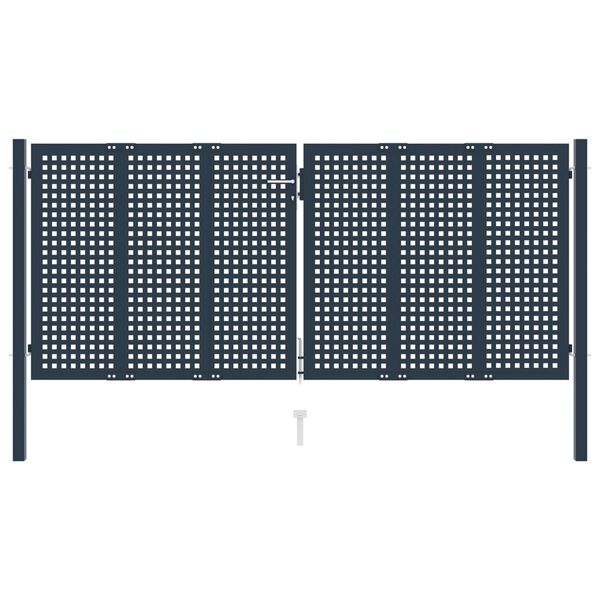 vidaXL Zauntor Anthrazit 306x175 cm Stahl