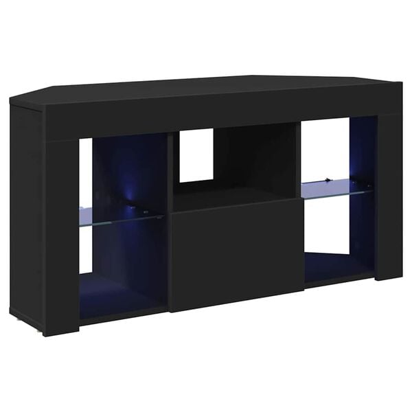 vidaXL Eck-LED-TV-Schrank Schwarz 100 x 40 x 50 cm Holzwerkstoff