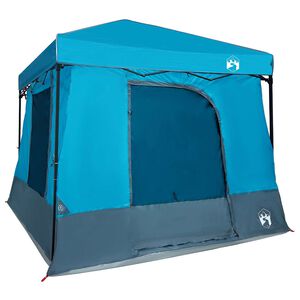 vidaXL Camping-Zelt-Set mit Dach 2 pcs Blau Taffeta und Stoff