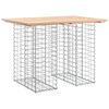 vidaXL Gartentisch aus Gabionen 100x70x72 cm Massivholz Kiefer