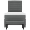 vidaXL Boxspringbett mit Matratze Dunkelgrau 90 x 190 cm Stoff