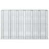 vidaXL Gabionen Hochbeet 3 pcs Silber 250 x 50 x 150 cm
