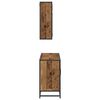 vidaXL Badezimmerm&ouml;bel-Set mit Regal 2 pcs Altholz Holzwerkstoff