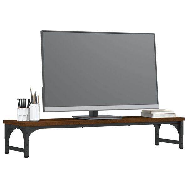 vidaXL Monitorst&auml;nder Braun Eichen-Optik 85x23x15,5 cm Holzwerkstoff