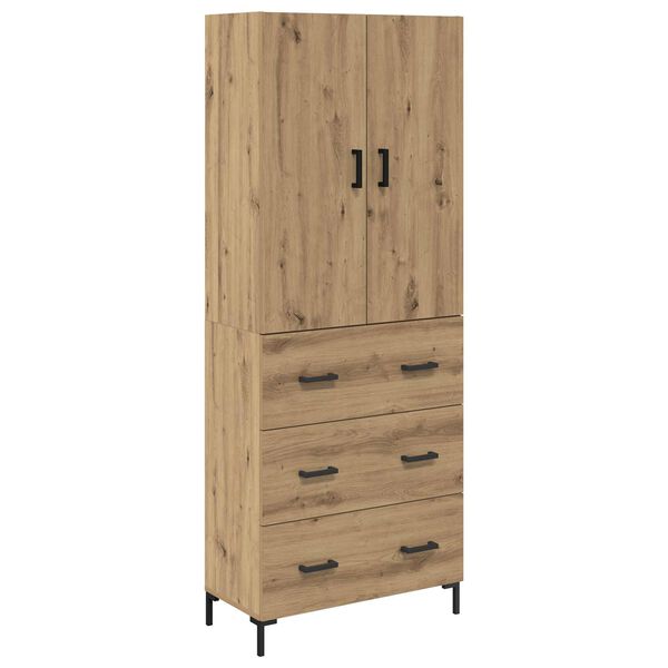 vidaXL Highboard Artisan-Eiche 69,5 x 34 x 180 cm Holzwerkstoff