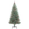 vidaXL K&uuml;nstlicher Weihnachtsbaum beschneit mit LED Licht 210 cm