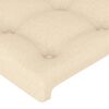 vidaXL Boxspringbett mit Matratze Creme 120x200 cm Stoff