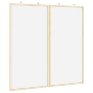 vidaXL Magnetisches Whiteboard Weiß 80 x 1.4 x 80 cm Massivholz Kiefer