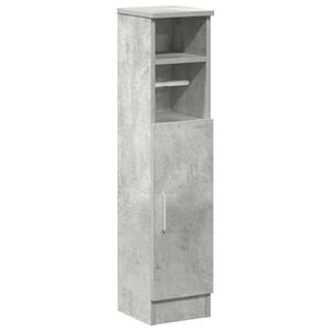 vidaXL Badezimmerschrank mit Rollenhalter Betongrau 20,5x22x90 cm